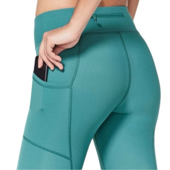 Lululemon Tight Stuff Tight II 25" Size 4 Deep Cove Teal - Picture 2 of 9